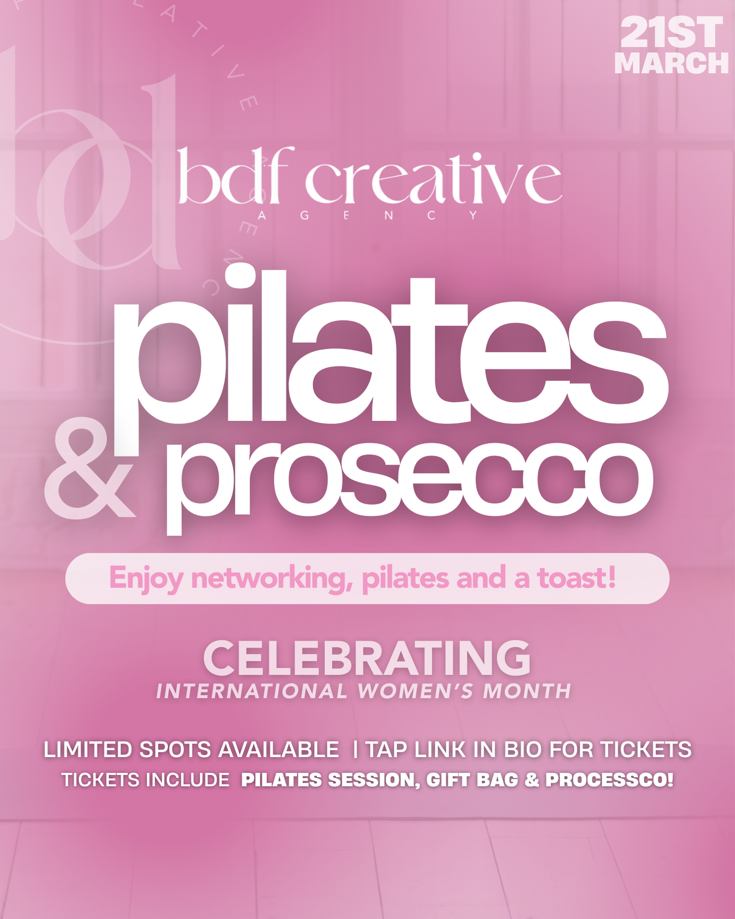 Pilates & Prosecco Event (3/21)